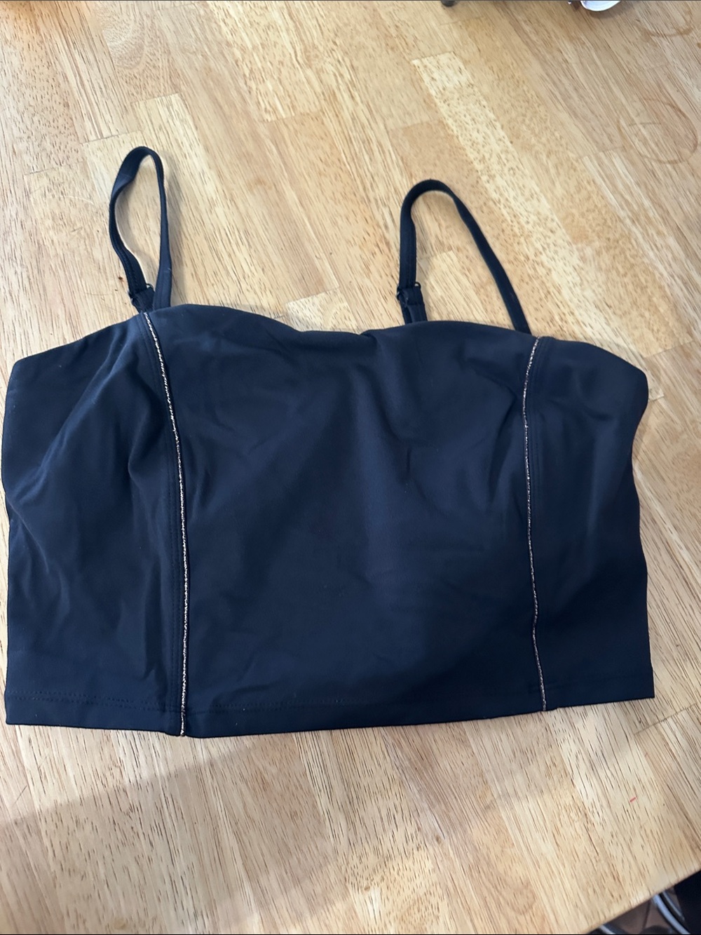 JoyLab Black Cropped Bustier Tank Top